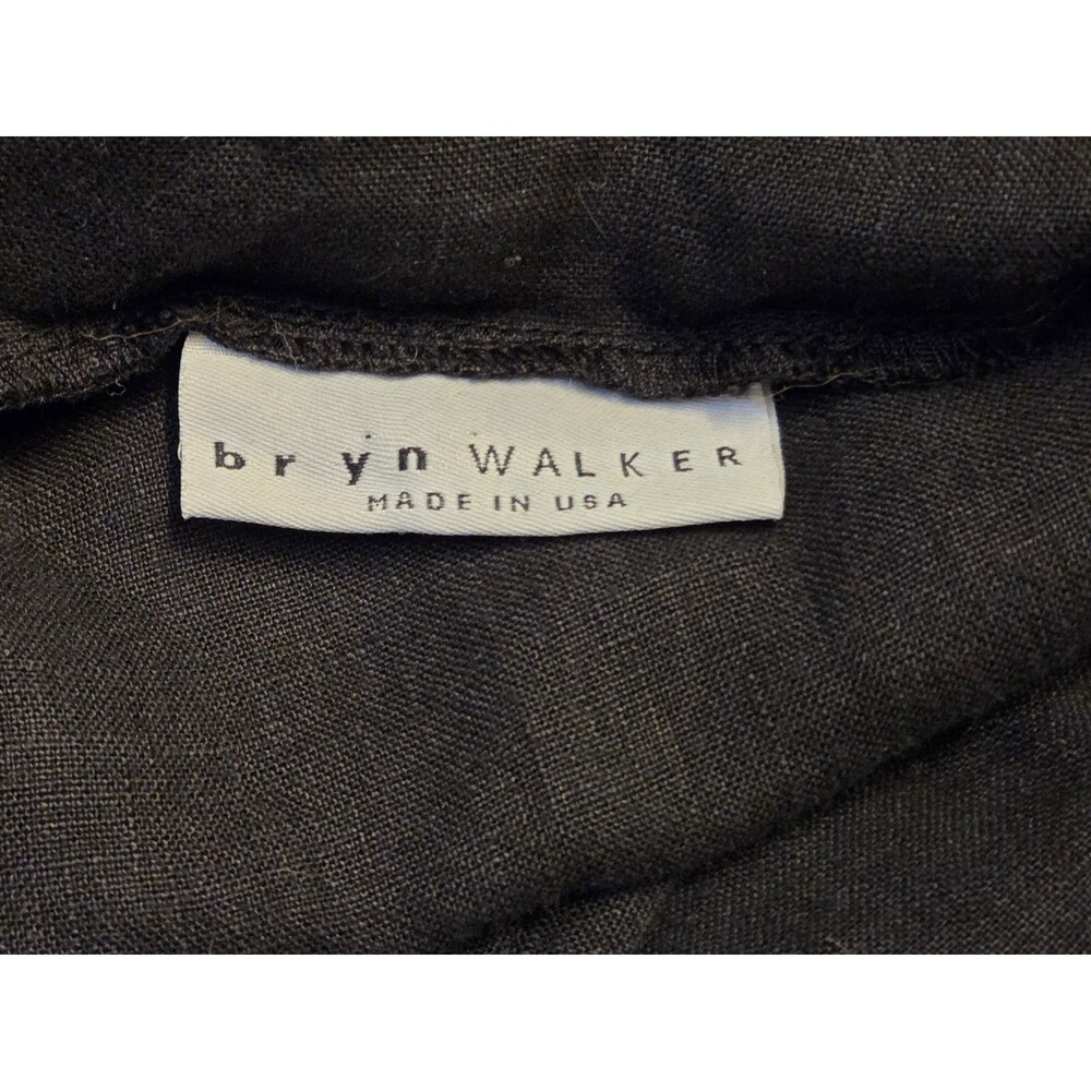 Bryn Walker XL Black 100% Linen Tunic Top Cowl Neck Made in USA Lagenlook Boho - Picture 3 of 8